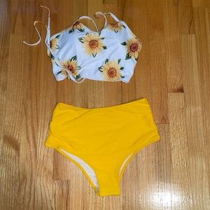 Sunflower bikini set from Zaful